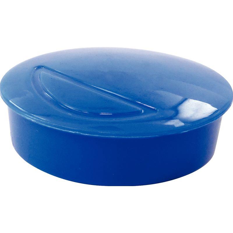Image de  Blister de 4 punaises magnétiques, diamètre 32 mm.  Bleu 