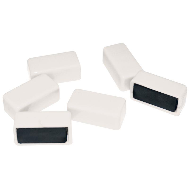 Image de  Blister de 6 punaises magnétiques 12x25 mm blanc 