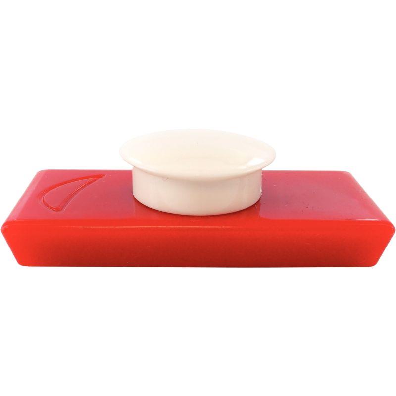 Image de  Blister de 2 punaises magnétiques, 23x50 mm rouge 