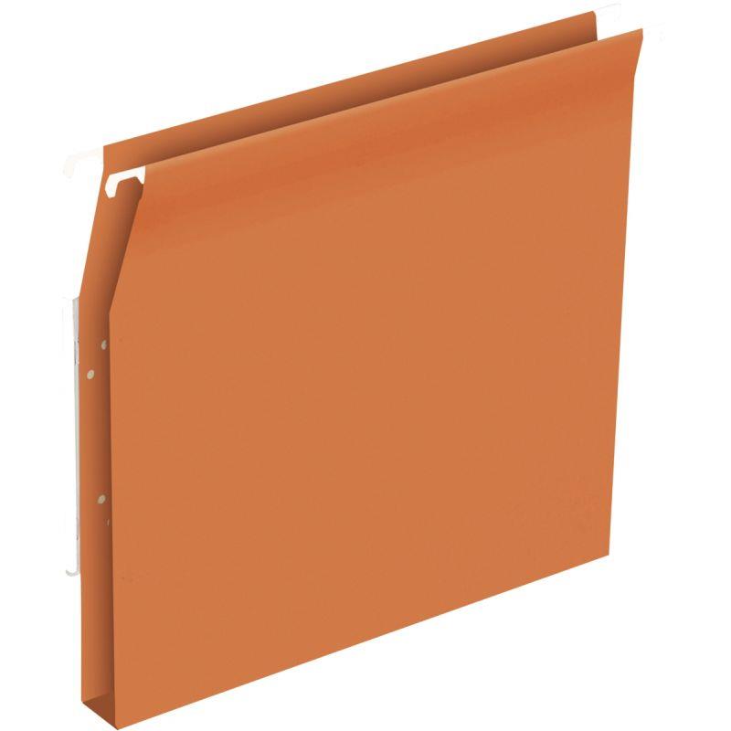 Image de  Paquet de 25 dossiers suspendus en kraft recyclé 230g pour armoire, dos 30 mm 