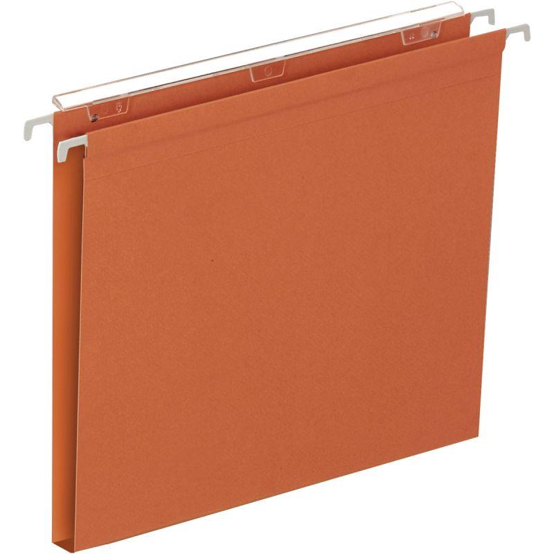Image de  Paquet de 25 dossiers suspendus en kraft recyclé 230g pour tiroir, dos 15 mm 