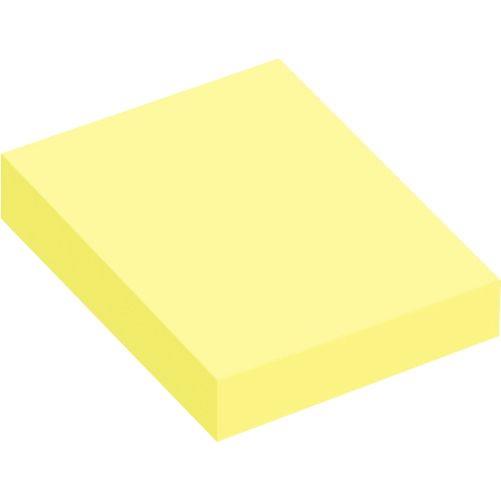 Image de  Lot de 12 blocs de 100 feuilles de notes repositionnables  40 x 50 mm coloris jaune pastel 