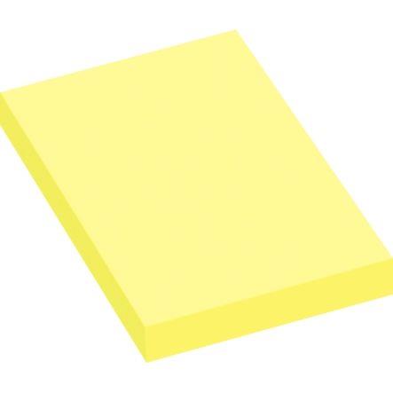 Image de  Lot de 12 blocs de 100 feuilles de notes repositionnables 50 x 75 mm coloris  jaune pastel 
