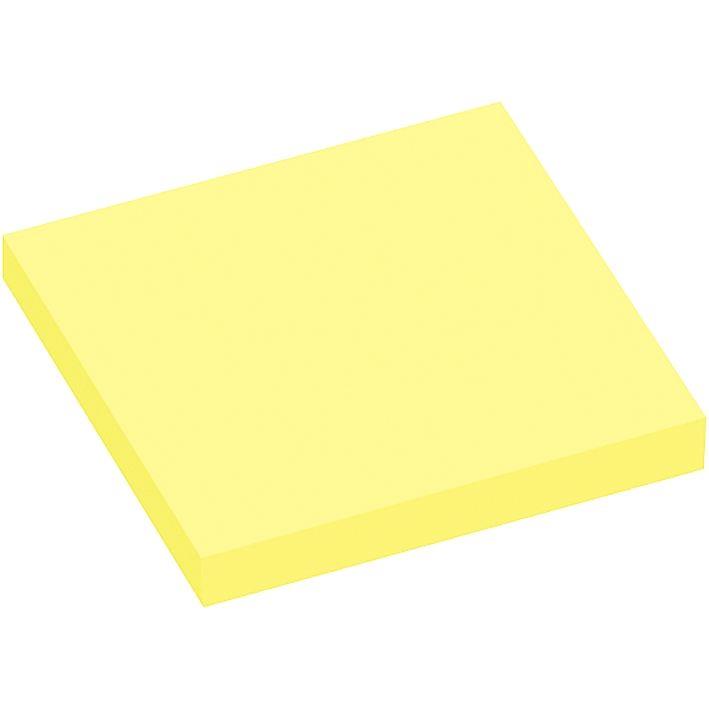 Image de  Lot de 12 blocs de 100 feuilles de notes repositionnables 75 x 75 mm coloris jaune pastel 