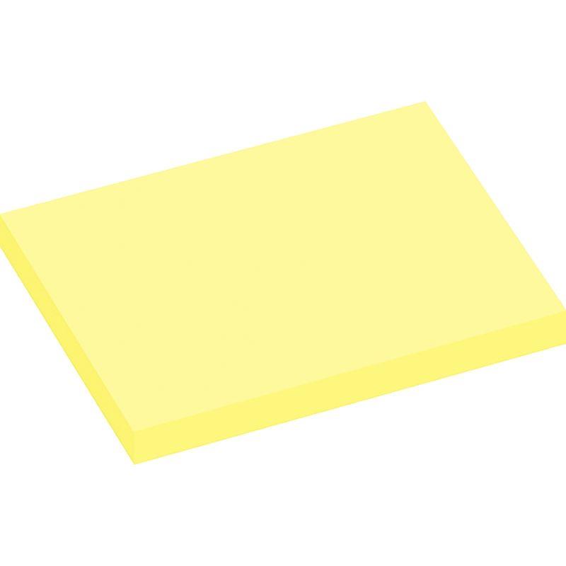 Image de  Lot de 12 blocs de 100 feuilles de notes repositionnables 75 x 100 mm coloris jaune pastel 