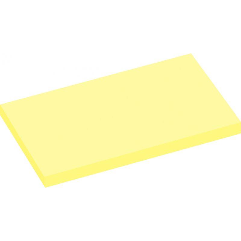 Image de  Lot de 12 blocs de 100 feuilles de notes repositionnables 75 x 125 mm coloris jaune pastel 