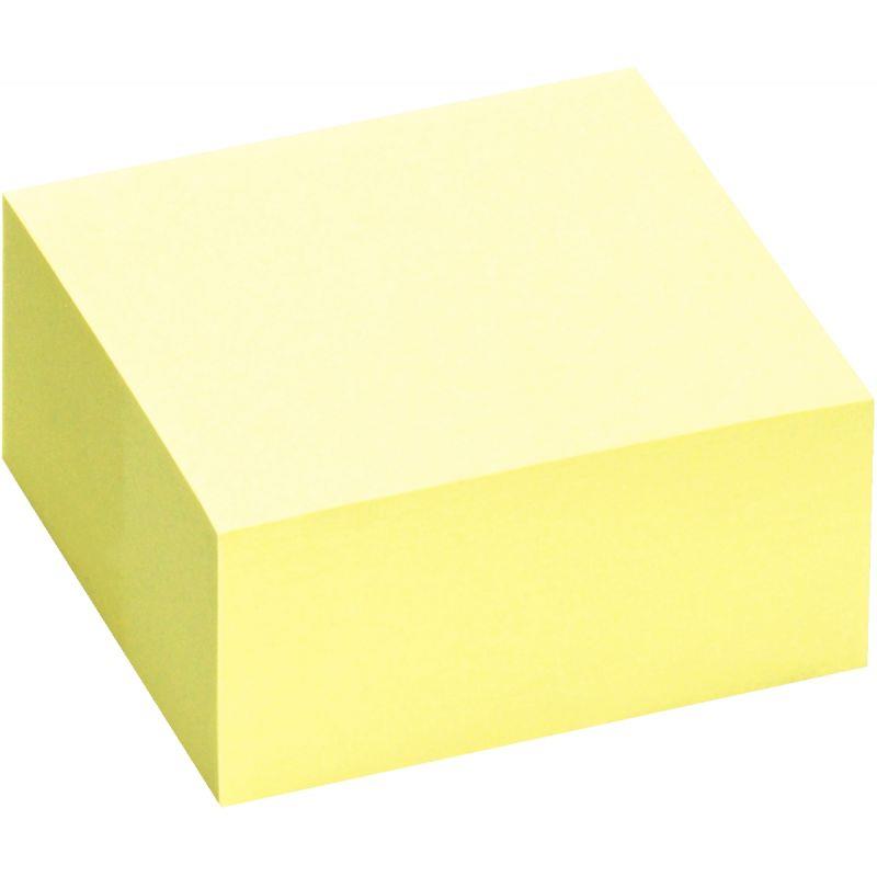 Image de  Bloc cube de 400 feuilles de notes repositionnables 75 x 75 mm coloris jaune pastel 
