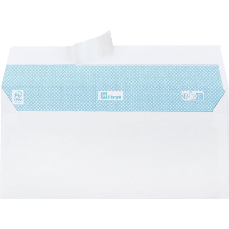 Image de  Boite de 500 enveloppes blanches 110x220mm 90g bande siliconée 