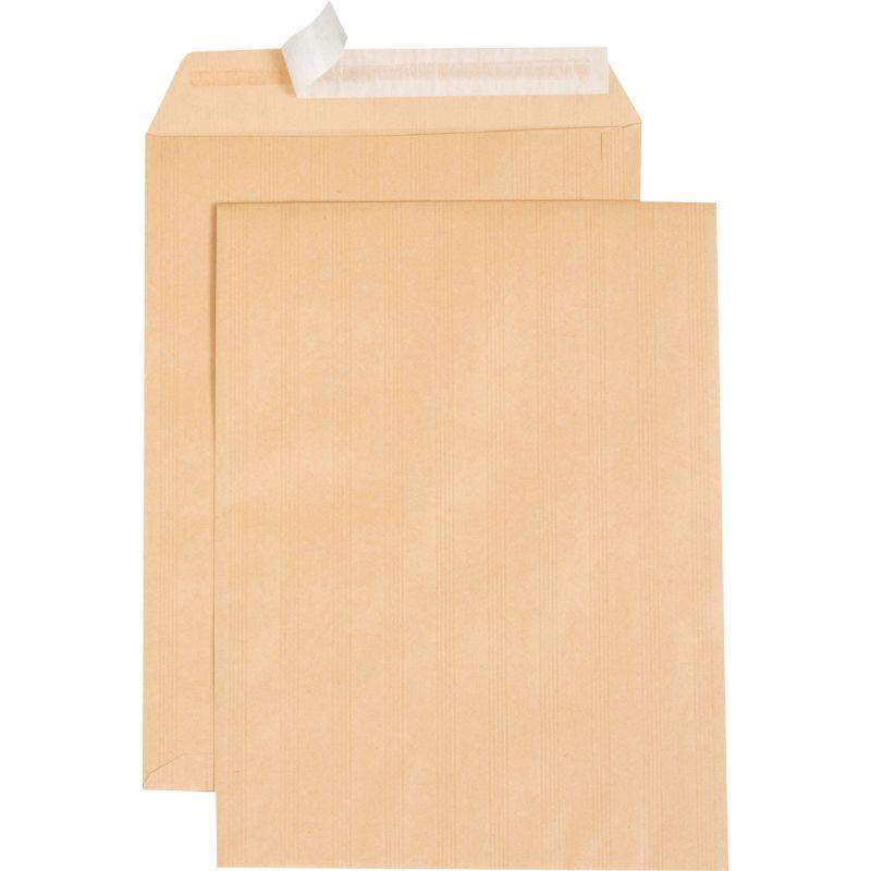 Image de  Boite de 250 pochettes kraft 250x353mm 120g bande siliconée 