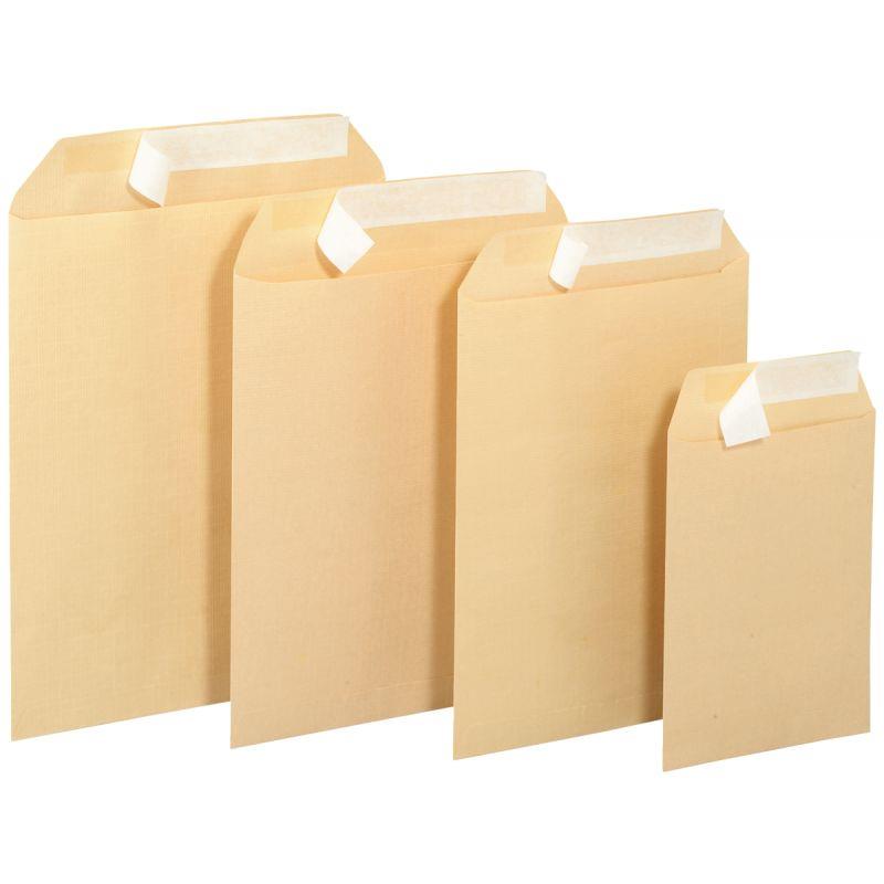 Image de  Boite de 250 pochettes kraft 280x370mm 120g bande siliconée 