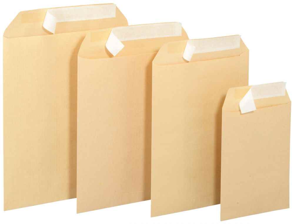 Image de  Boite de 250 pochettes Kraft 120g format 23x32cm fenêtre 50x110mm bande siliconnée 