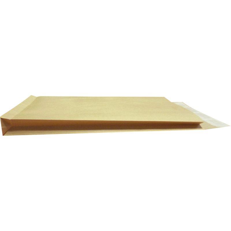 Image de  Paquet de 50 pochettes kraft 229x324mm 120g soufflet 30mm bande siliconée 