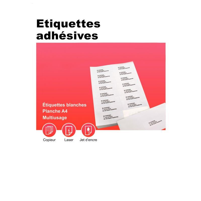 Image de  Boîte de 100 étiquettes multi-usages blanches 297x210mm 