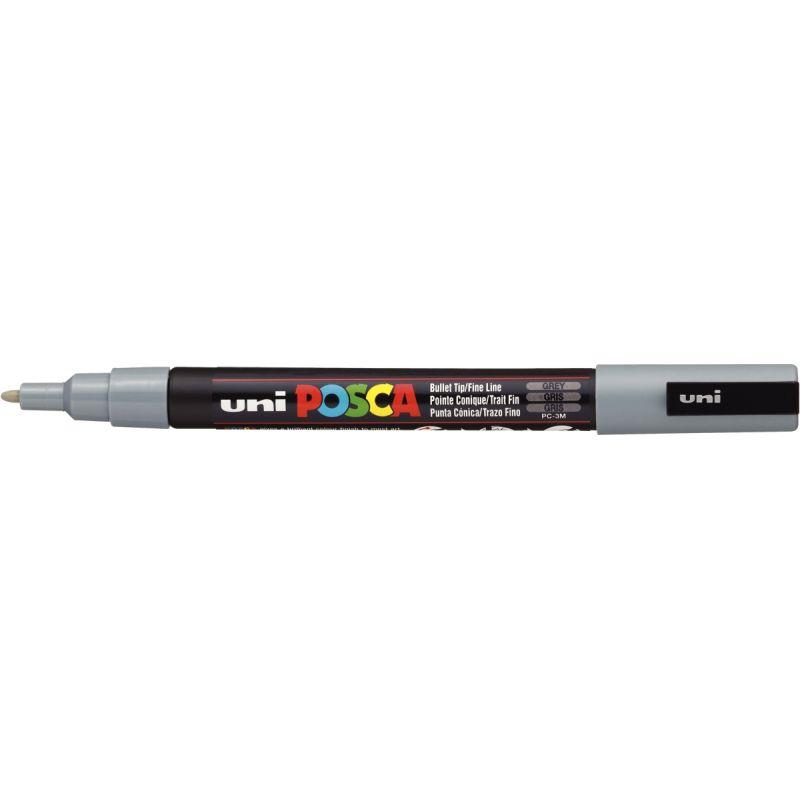 Image de  Marqueur Posca pointe fine ogive gris 