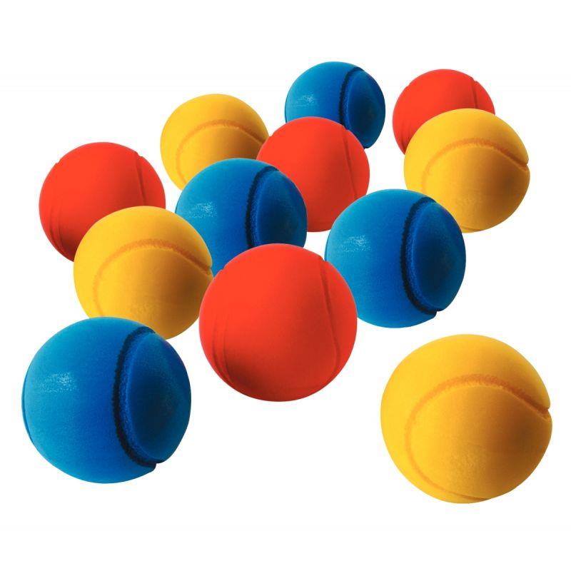 Image de  Sachet de 12 balles en mousse diamètre 7cm coloris assortis 