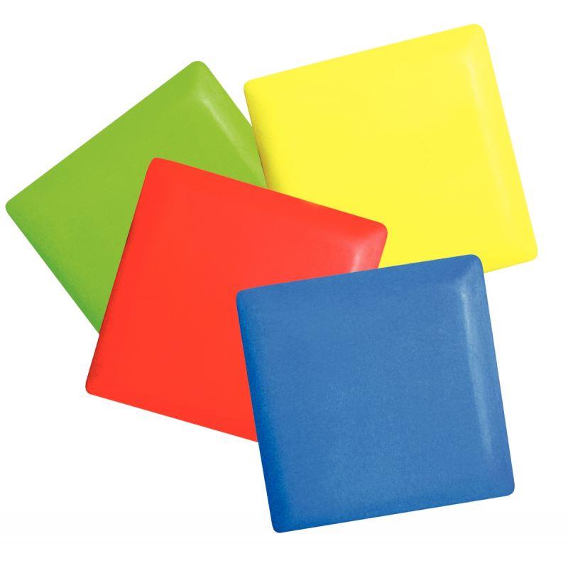 Image de  Lot de 2 galets carrés en PVC coloris assortis 