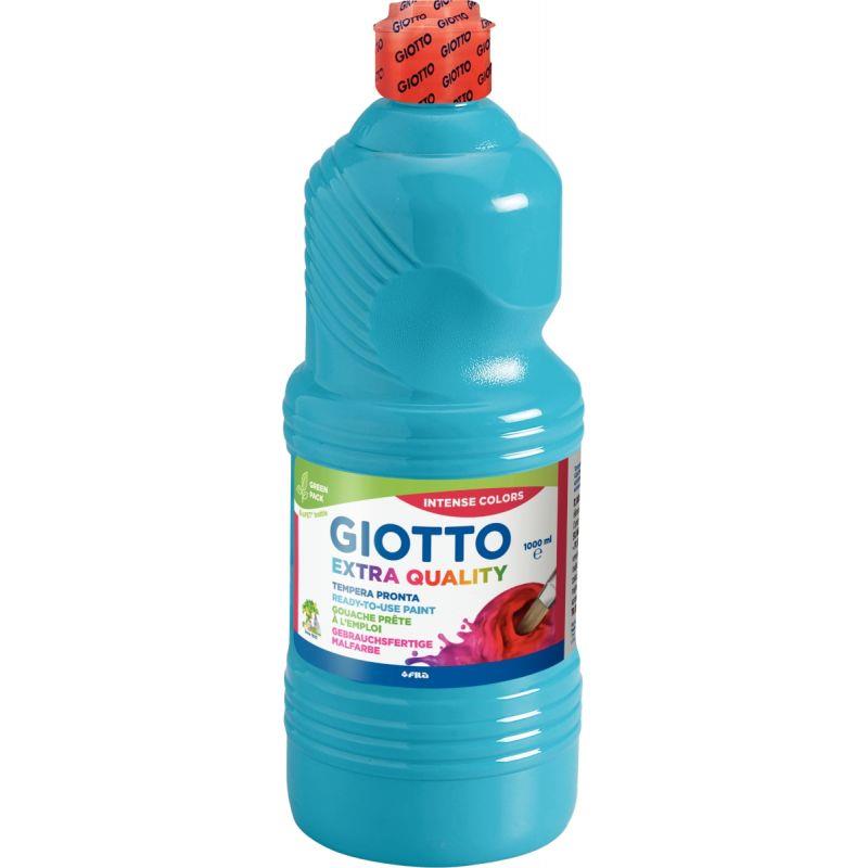 Image de  Flacon de 1L de gouache liquide GIOTTO coloris cyan 
