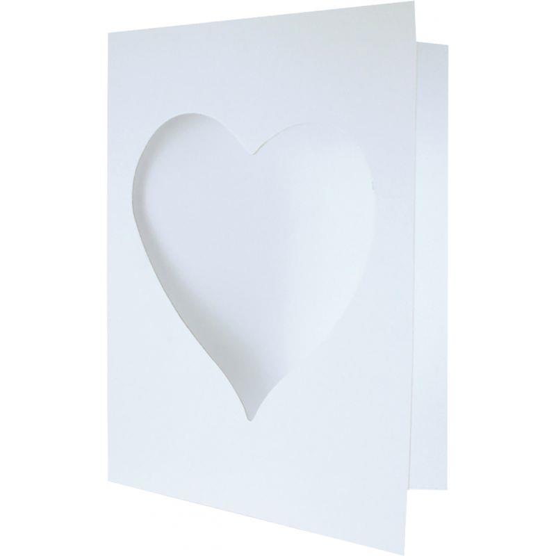 Image de  Lot de 10 cartes photo cœur en carton 