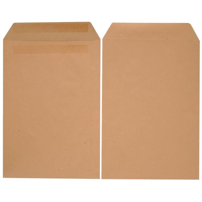 Image de  Boite de 250 pochettes kraft 260x330mm 90g bande siliconée 