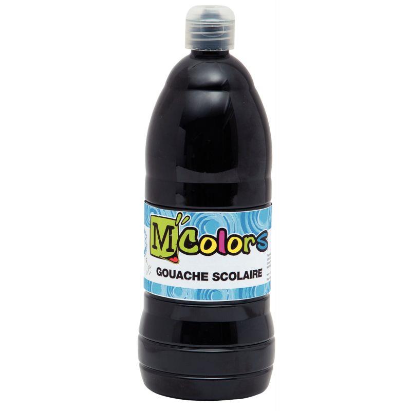 Image de  Flacon de 1 L de gouache liquide coloris noir 