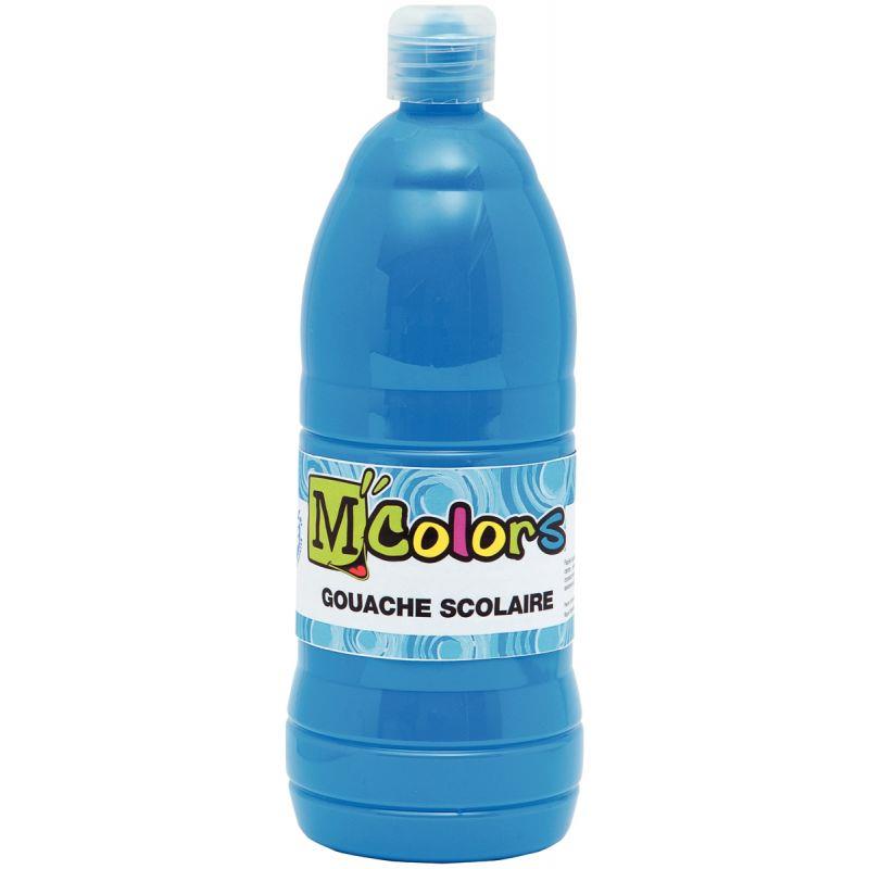 Image de  Flacon de 1 L de gouache liquide coloris cyan 