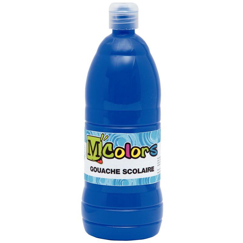Image de  Flacon de 1 L de gouache liquide coloris bleu outremer 