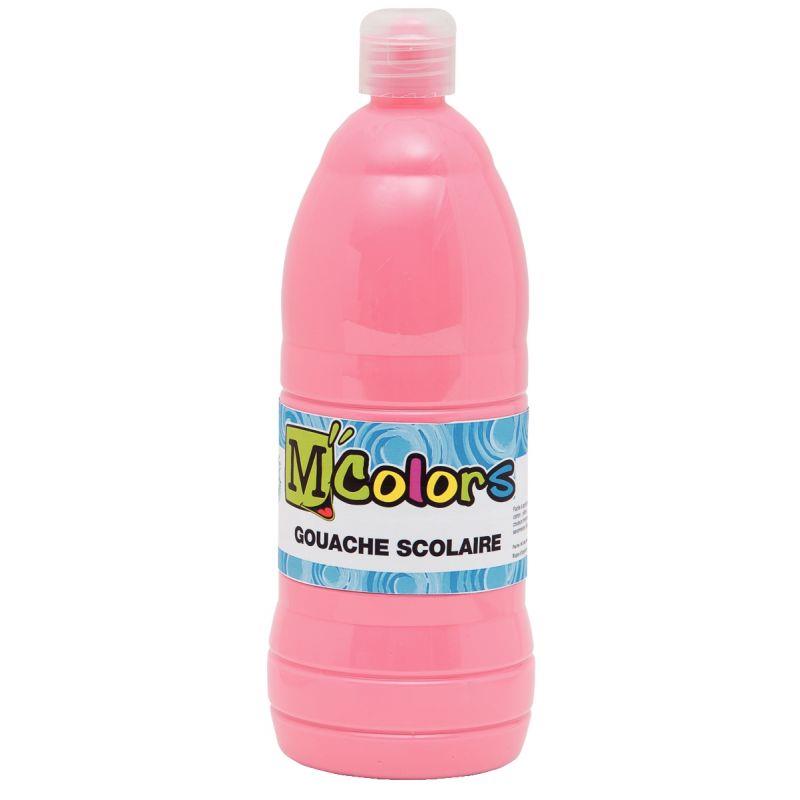 Image de  Flacon de 1 L de gouache liquide coloris rose 