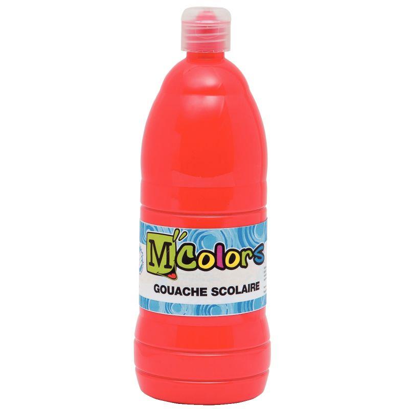 Image de  Flacon de 1 L de gouache liquide coloris rouge écarlate 