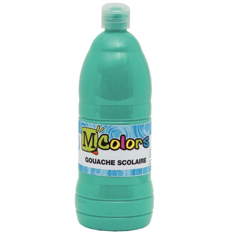 Image de  Flacon de 1 L de gouache liquide coloris vert émeraude 