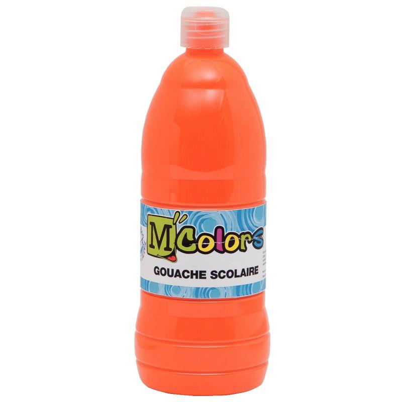 Image de  Flacon de 1 L de gouache liquide coloris orange 