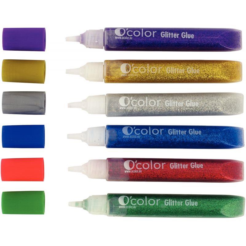 Image de  Blister de 6 tubes gel de 10ml paillettée assorties 