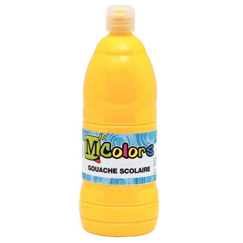 Image de  Flacon de 1 L de gouache liquide coloris jaune d''or 