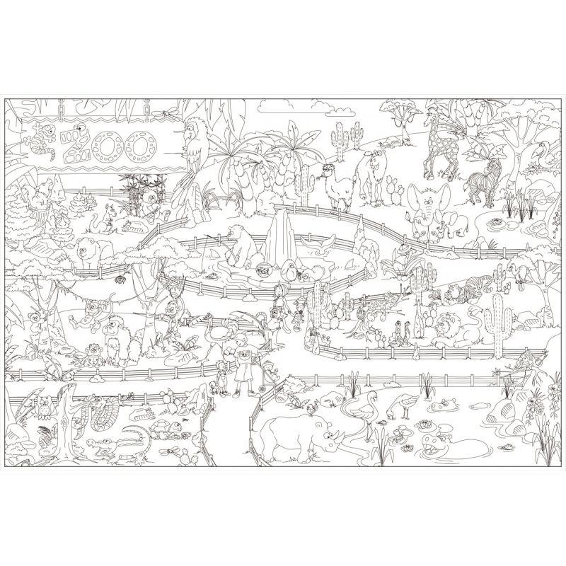 Image de  Coloriage géant le zoo 