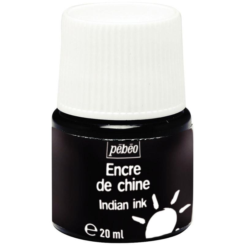 Image de  Flacon 20ml d’encre de Chine noire 
