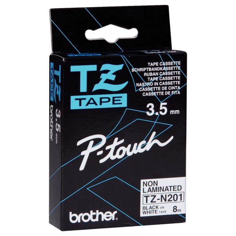 Image de  Recharge BROTHER TZEN noir sur blanc 3,5mm 