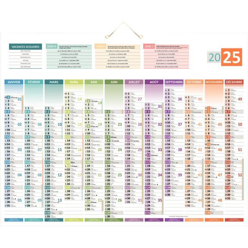 Image de  Calendrier 12 mois Uni Compact 55x43cm 