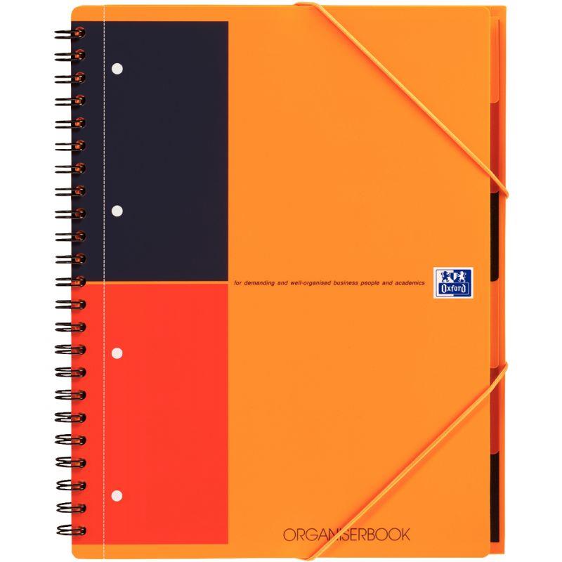 Image de  Cahier-trieur à reliure intégrale ORGANISERBOOK format A4+ ligné 6 mm, 160 pages perforées 