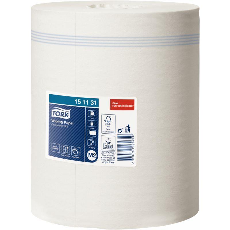Image de  Carton de 6 maxi-bobines essuie-tout M2 1 pli blanches 