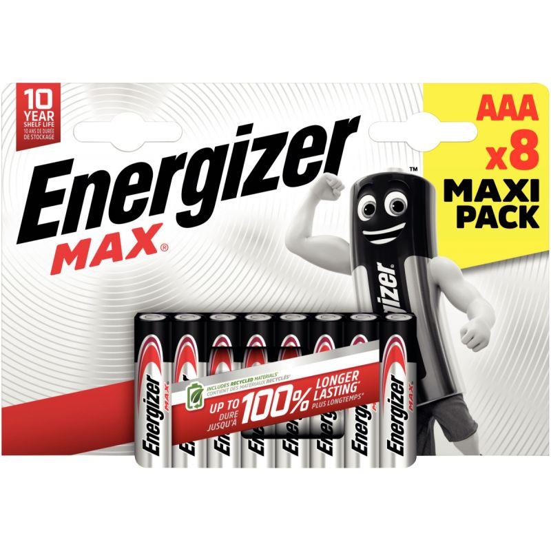 Image de  Blister de 8 piles 1.5 volts alcaline MAX AAA 