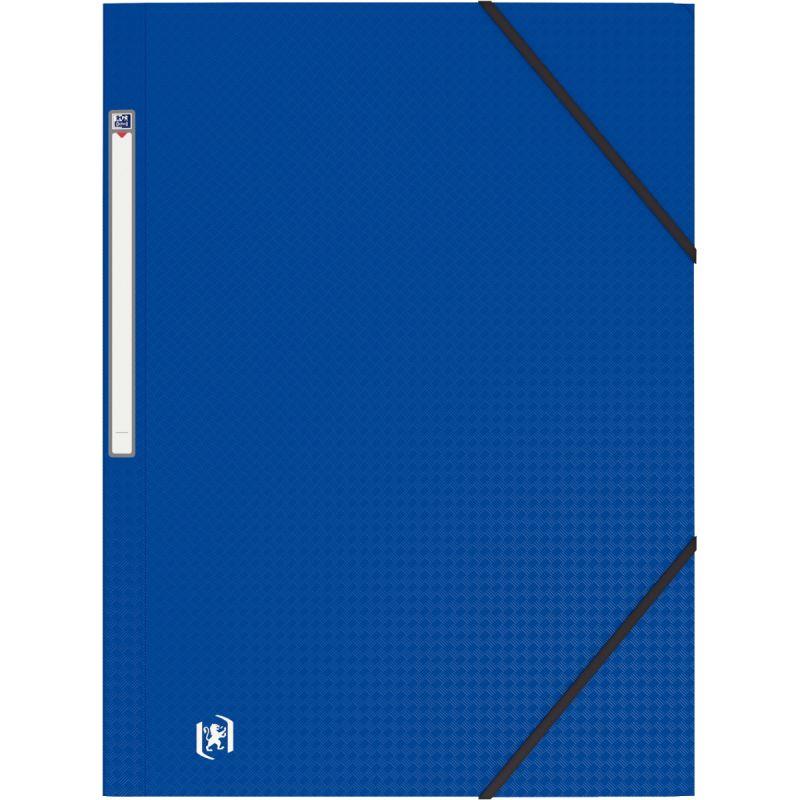 Image de  Chemise 3 rabats à élastiques MEMPHIS en polypropylène opaque 5/10ème, coloris bleu 