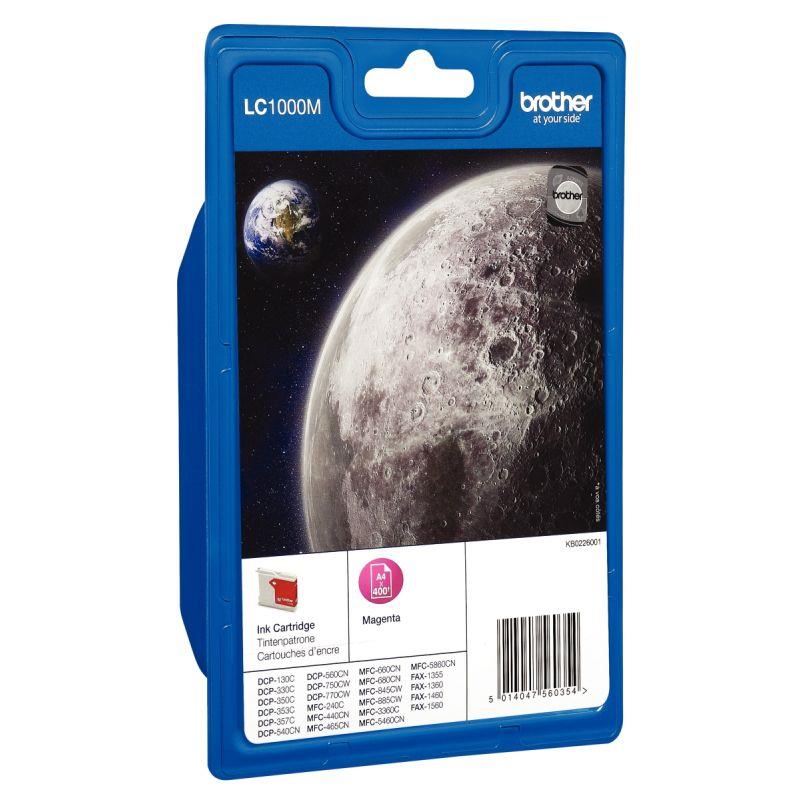 Image de  Brother LUNE cartouche jet d''encre magenta authentique (LC1000M) 