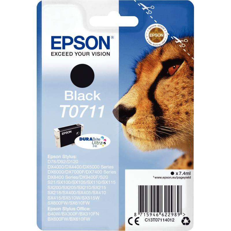 Image de  Epson GUÉPARD cartouche jet d''encre noire authentique (T071140) 
