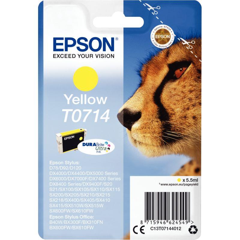 Image de  Epson GUÉPARD cartouche jet d''encre jaune authentique (T071440) 