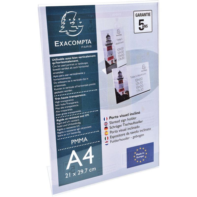 Image de  Porte-affiches incliné 1 face 210x297mm 