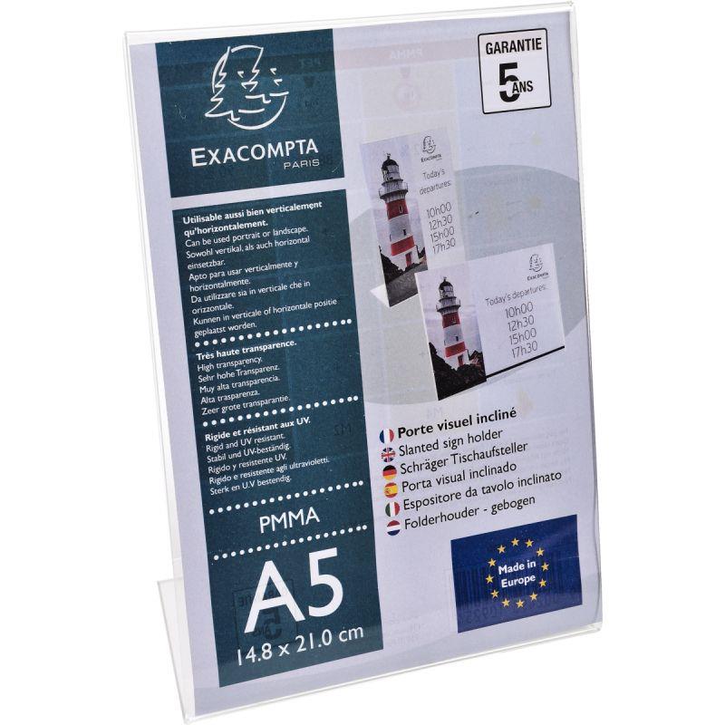 Image de  Porte-affiches incliné 1 face 148x210mm 