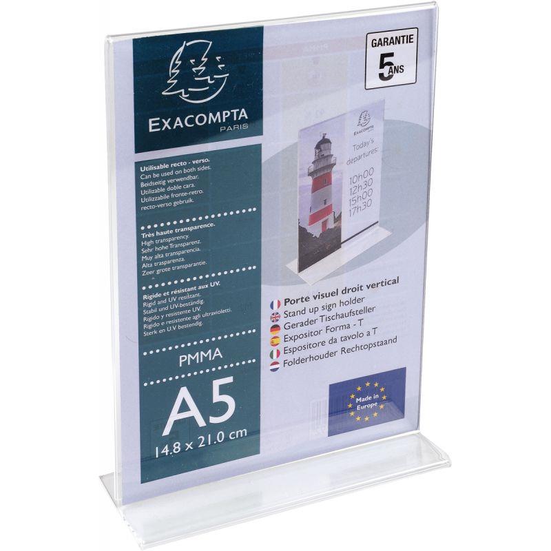 Image de  Porte-affiches vertical droit 2 faces 148x210mm 