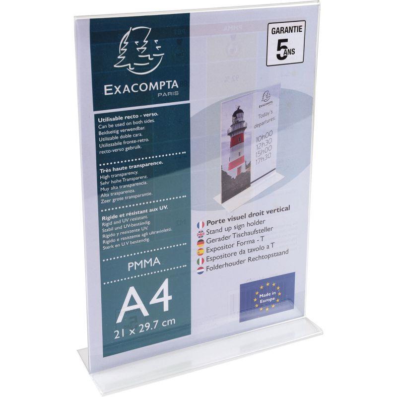 Image de  Porte-affiches vertical droit 2 faces 210x297mm 