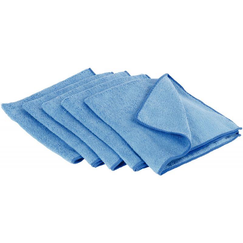 Image de  Paquet de 5 lavettes microfibres bleues 