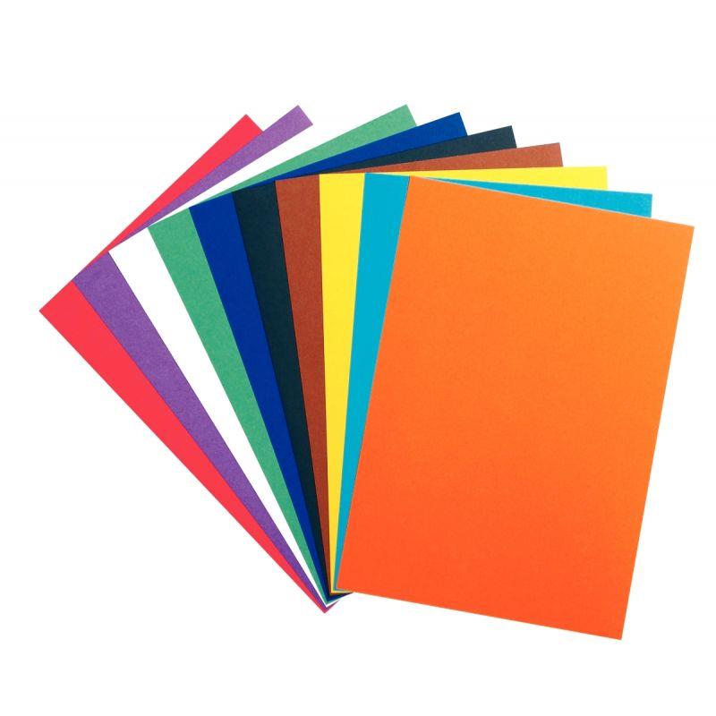 Image de  Paquet de 100 feuilles de carton couleur, 340 grammes, format : 29 x 42 cm 