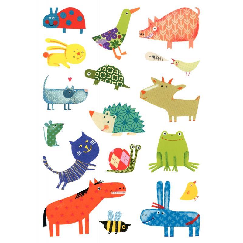 Image de  Pochette de 93 maxi gommettes animaux, adhésives repositionnables 